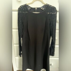 Tommy Hilfiger Black Lace Long Sleeve Dress
